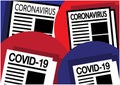 Simple coronavirus covid-19 newspaper vector