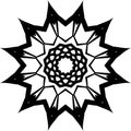 Simple black mandala ornament