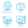 Web and Seo Flat Icons Pack Royalty Free Stock Photo