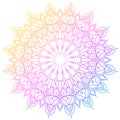 Rainbow mandala colorful vector ornament. Royalty Free Stock Photo