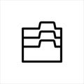 Folder flat line vector icon Royalty Free Stock Photo
