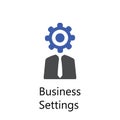 Business settings icon. Vector illustration. Business icon Royalty Free Stock Photo