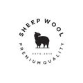 Merino wool Logo Nature icon. Vector sheep logo wool template. Goat Logo Angora Vintage Retro Hipster Royalty Free Stock Photo