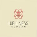 Natural health wellness fitness and yoga logo Cosmetics design. Lotus Yoga Logo Design Inspiration. Meditation Lotus Yoga Logo Des