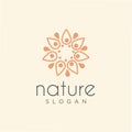 Natural health wellness fitness and yoga logo Cosmetics design. Lotus Yoga Logo Design Inspiration. Meditation Lotus Yoga Logo Des