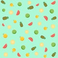 Fresh, healthy and colorful fruit pattern design Royalty Free Stock Photo