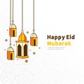 Simple illustration of lantern for Ramadan theme Royalty Free Stock Photo