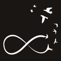 Print Infinity freedom symbol vector illustration art