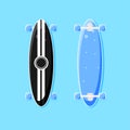 Red and blue skateboard design Royalty Free Stock Photo