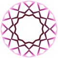 Pink simple mandala icon