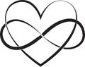 Print Elegant, heart, symbol, vector illustration Royalty Free Stock Photo