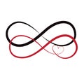 Print Elegant love infinity sign vector illustration art Royalty Free Stock Photo