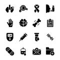 Diseases, Diabetes, Heart Attack Icons