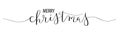 MERRY CHRISTMAS black brush calligraphy banner Royalty Free Stock Photo