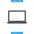 Laptop Icon Vector Logo Design Template. Flat design. Royalty Free Stock Photo