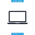 Laptop Icon Vector Logo Design Template. Flat design. Royalty Free Stock Photo