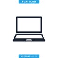 Laptop Icon Vector Logo Design Template. Flat design. Royalty Free Stock Photo