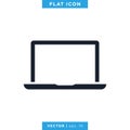 Laptop Icon Vector Logo Design Template. Trendy flat design. Royalty Free Stock Photo