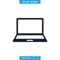 Laptop Icon Vector Logo Design Template. Trendy flat design. Royalty Free Stock Photo