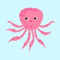 Illustration Vector Graphic of Squid Cartoon octopus marine Royalty Free Stock Photo