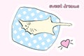 Sweet dreams on a pink Royalty Free Stock Photo