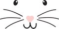 Print Cute cat face, vector illustration art emotion Royalty Free Stock Photo