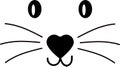 Print Cute cat face, vector illustration cartoon art Royalty Free Stock Photo
