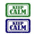 Keep calm grunge rubber stamp, vector illustration