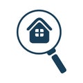 Search zoom housing real estate logo design