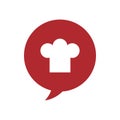 Circle color cook chef chat logo design Royalty Free Stock Photo