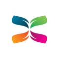 Creative full color nature leaf logo design
