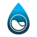 Blue water drop motion ocean logo design Royalty Free Stock Photo