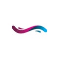 Creative fluid full color infinity shape line logo design