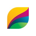 Unique modern creative full color shape logo design