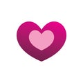 Love hearth color shape logo design Royalty Free Stock Photo
