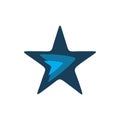 Blue color star arrow motion logo design