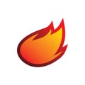 Meteor full color fire flame motion shape logo design