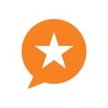 Circle chat star color logo design