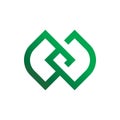 Infinity modern leaf logo design