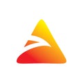 Triangle corner arrow beak logo design