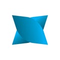 Blue star spin logo design Royalty Free Stock Photo