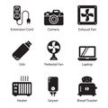 Pack Of Electronics glyph Icons