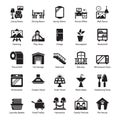 Pack Of Home Interior glyph Icons Royalty Free Stock Photo