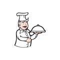 Chef Silhouette, Vector object for Labels and Badges Royalty Free Stock Photo