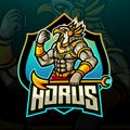 Horus esport logo mascot design