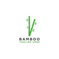 Vector logos, labels, or symbols, green bamboo plants. Royalty Free Stock Photo