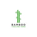 Vector logos, labels, or symbols, green bamboo plants. Royalty Free Stock Photo