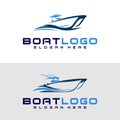 Speed boat logo design template