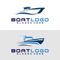 Speed boat logo design template Royalty Free Stock Photo