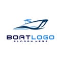 Speed boat logo design template Royalty Free Stock Photo